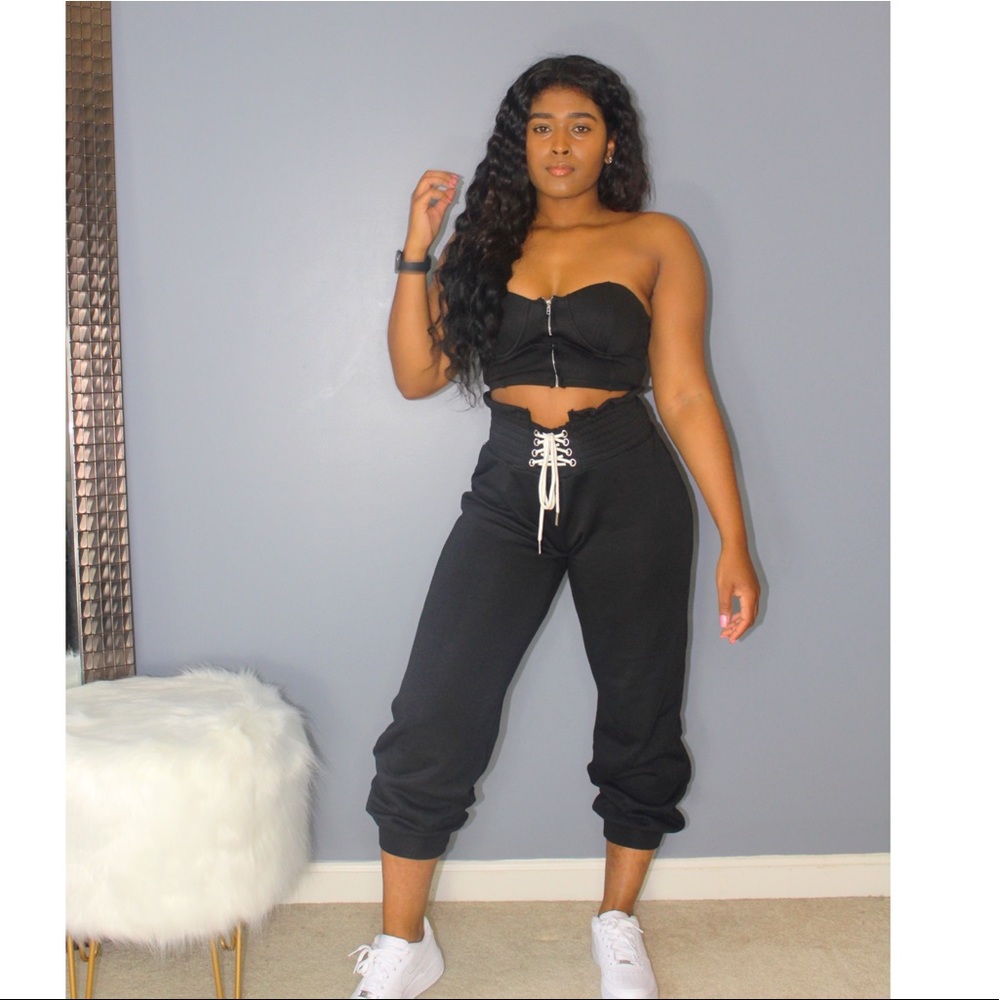 Bustier 2-Piece Jogger Set